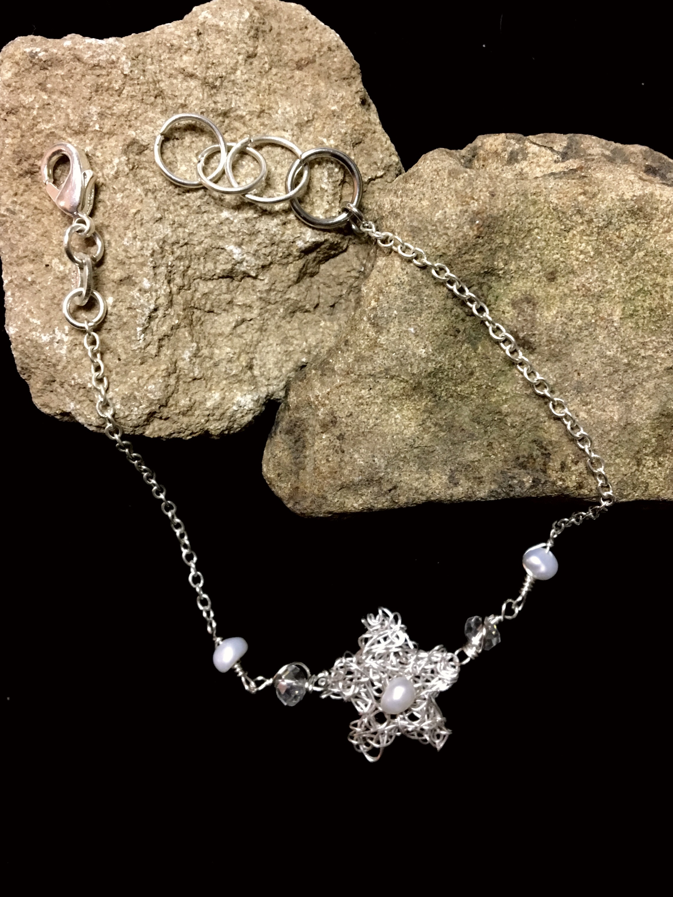 Candid Claire Bracelet - Tangled Flower - Silver Plated