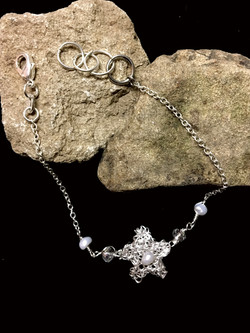 Candid Claire Bracelet - Tangled Flower - Silver Plated