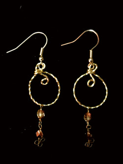 Candid Claire Earrings - twist Loop - silver plated gold color