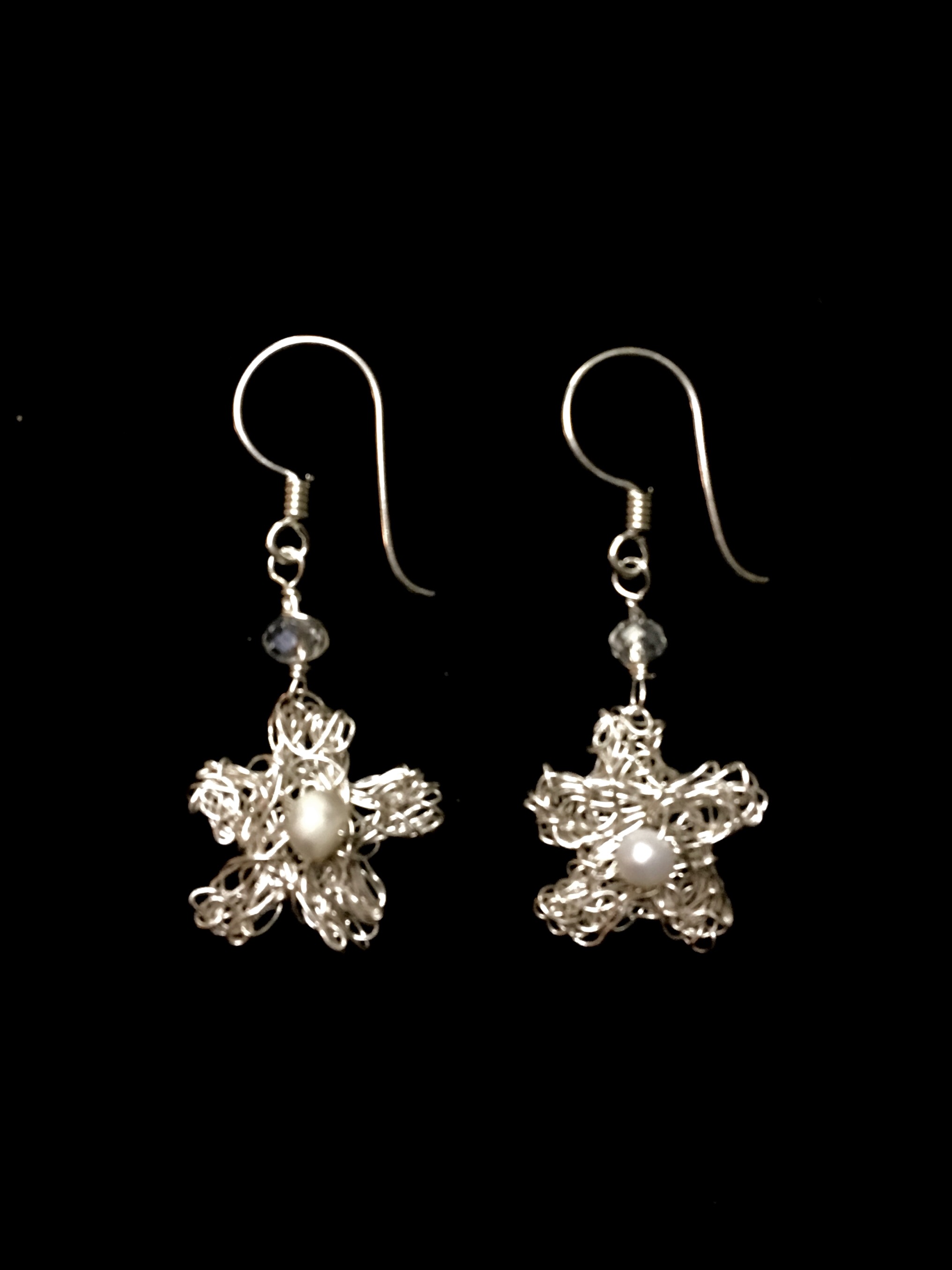 Candid Claire Earrings - Tangled Flower - Silver Plated