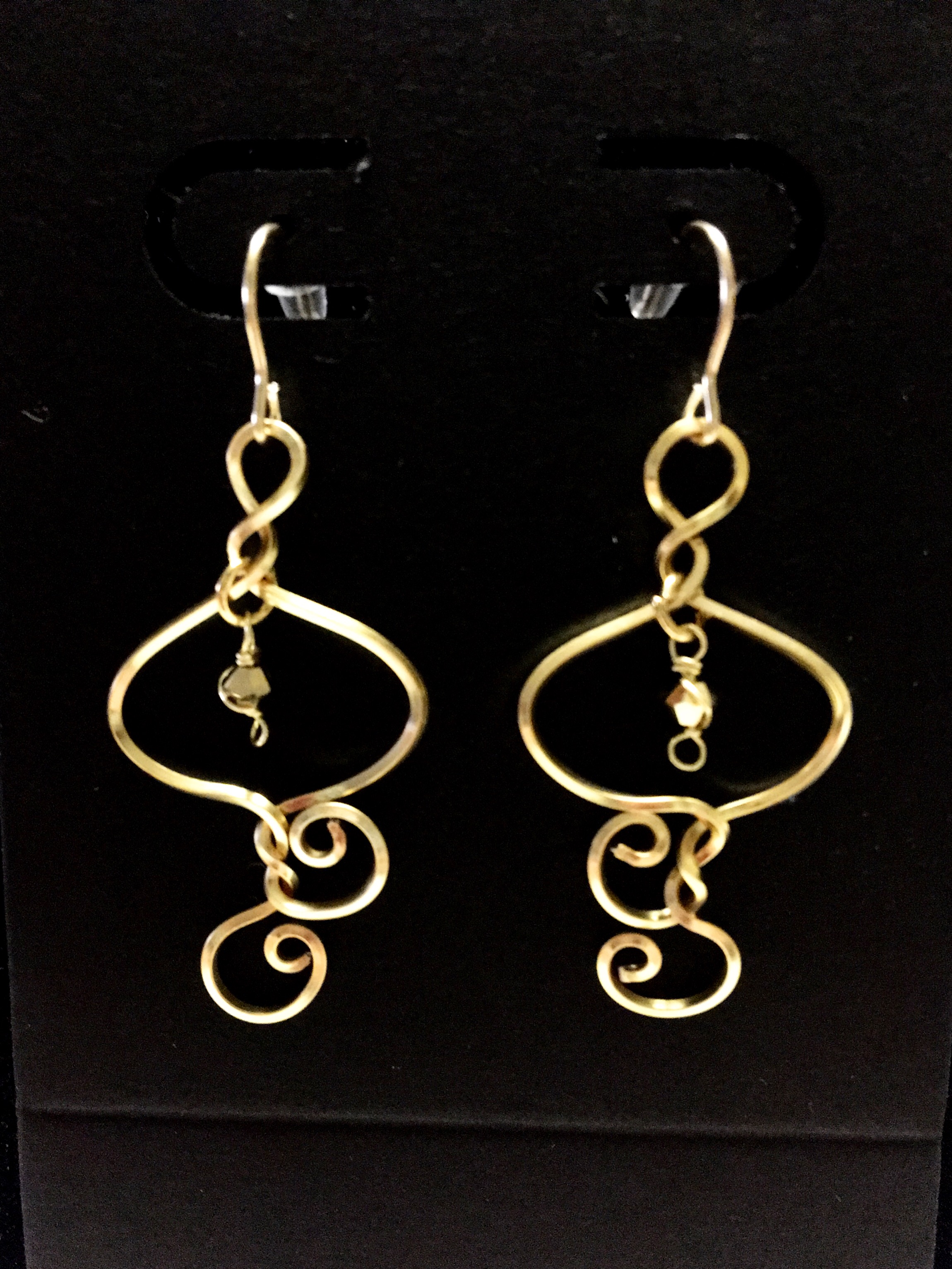 Candid Claire Earrings - Silver plated gold color - goldfilled hooks