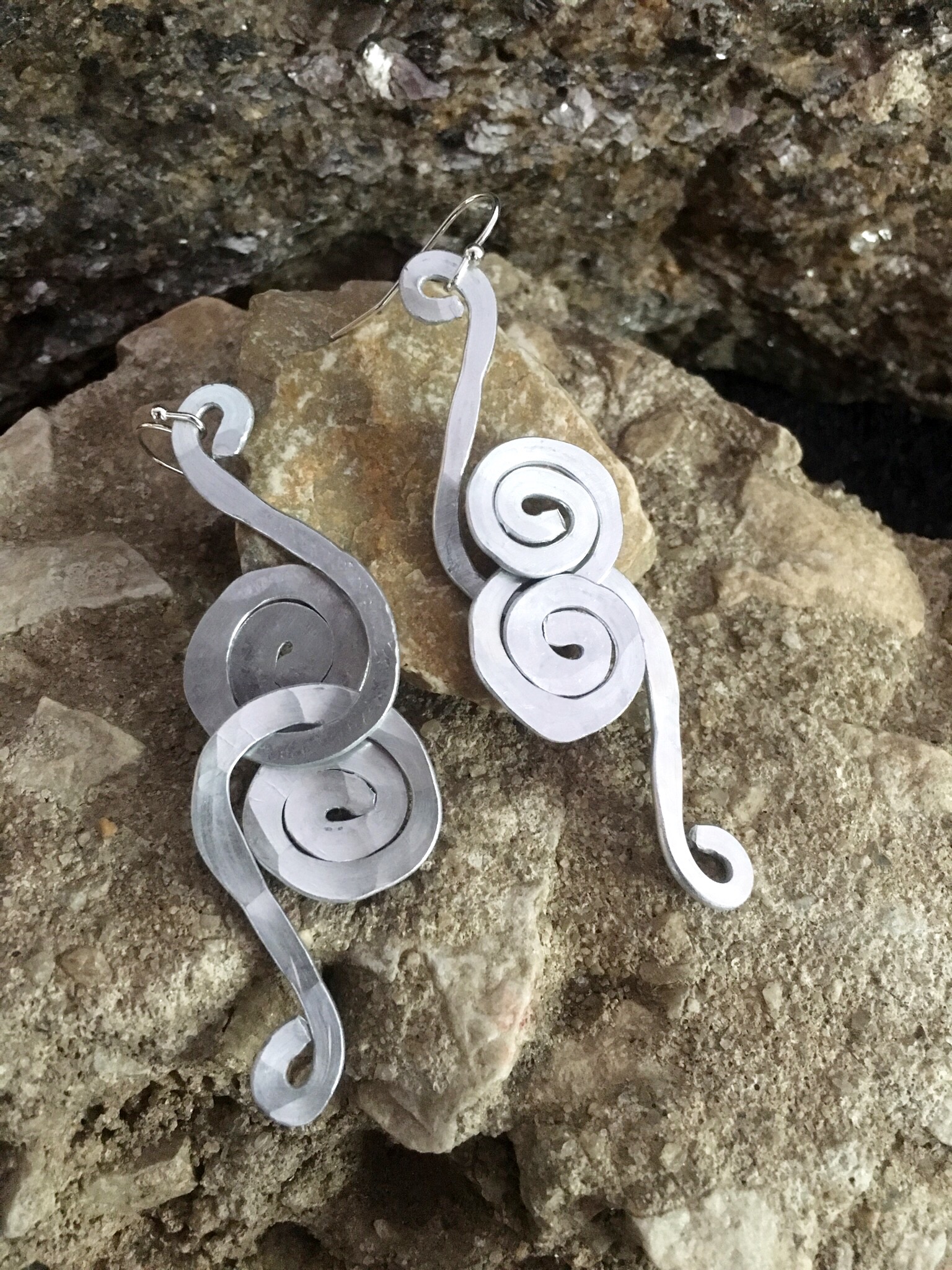 Ethereal Esther Earrings - Double Swirl