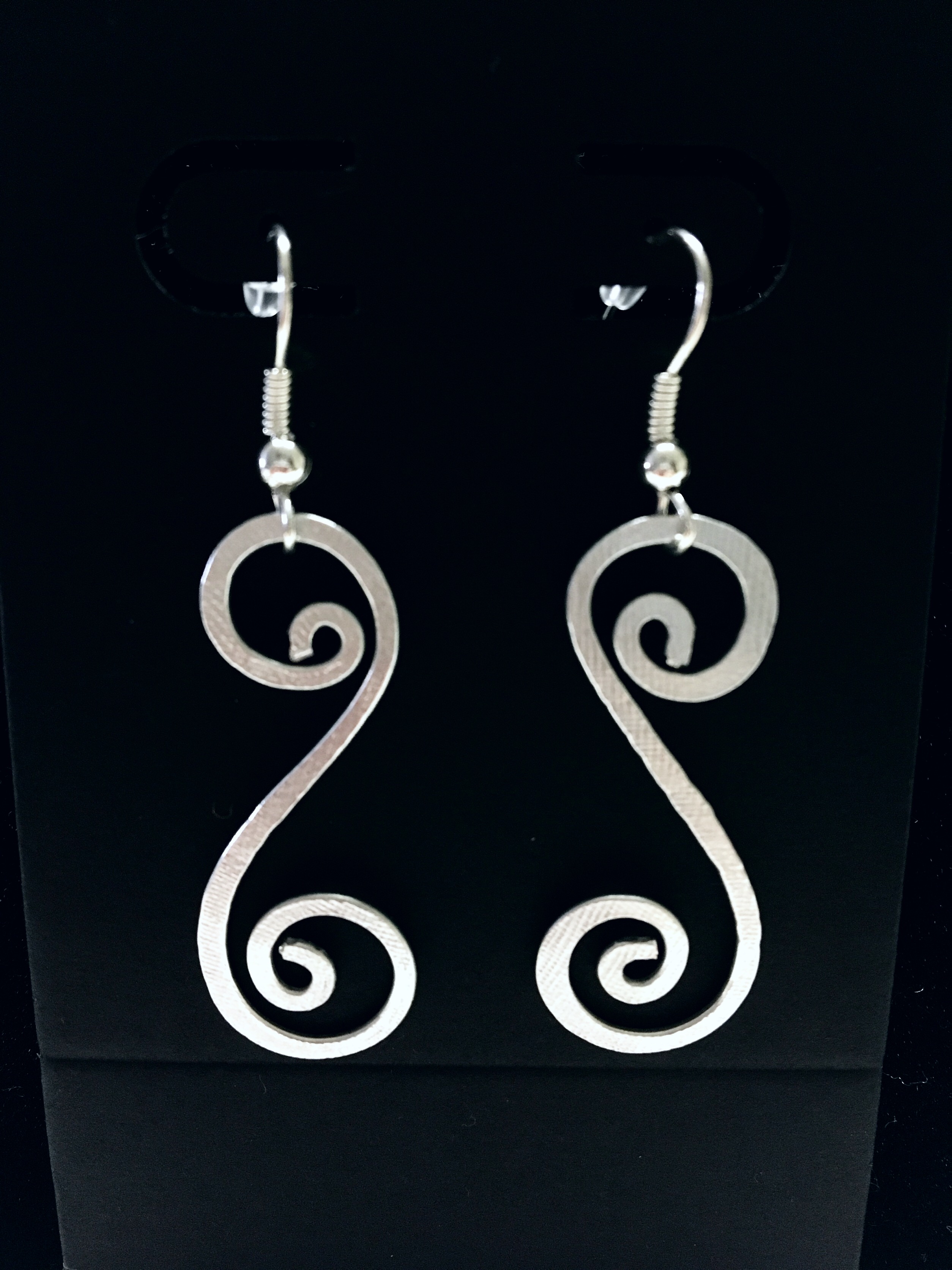 Ethereal Esther Earrings - Double Swirl. JPEG