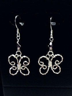 Candid Claire Earrings - Butterfly - Silver Plated and Sterling