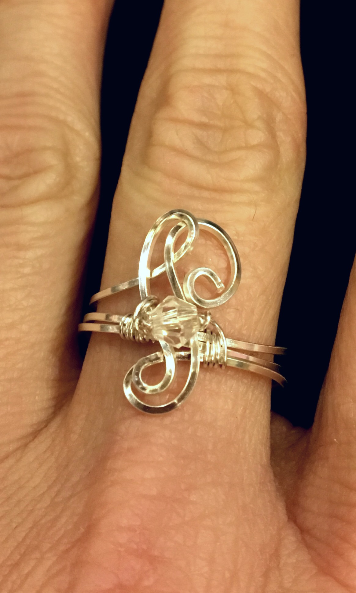 Candid Claire Ring - Wavy - Silver Plated