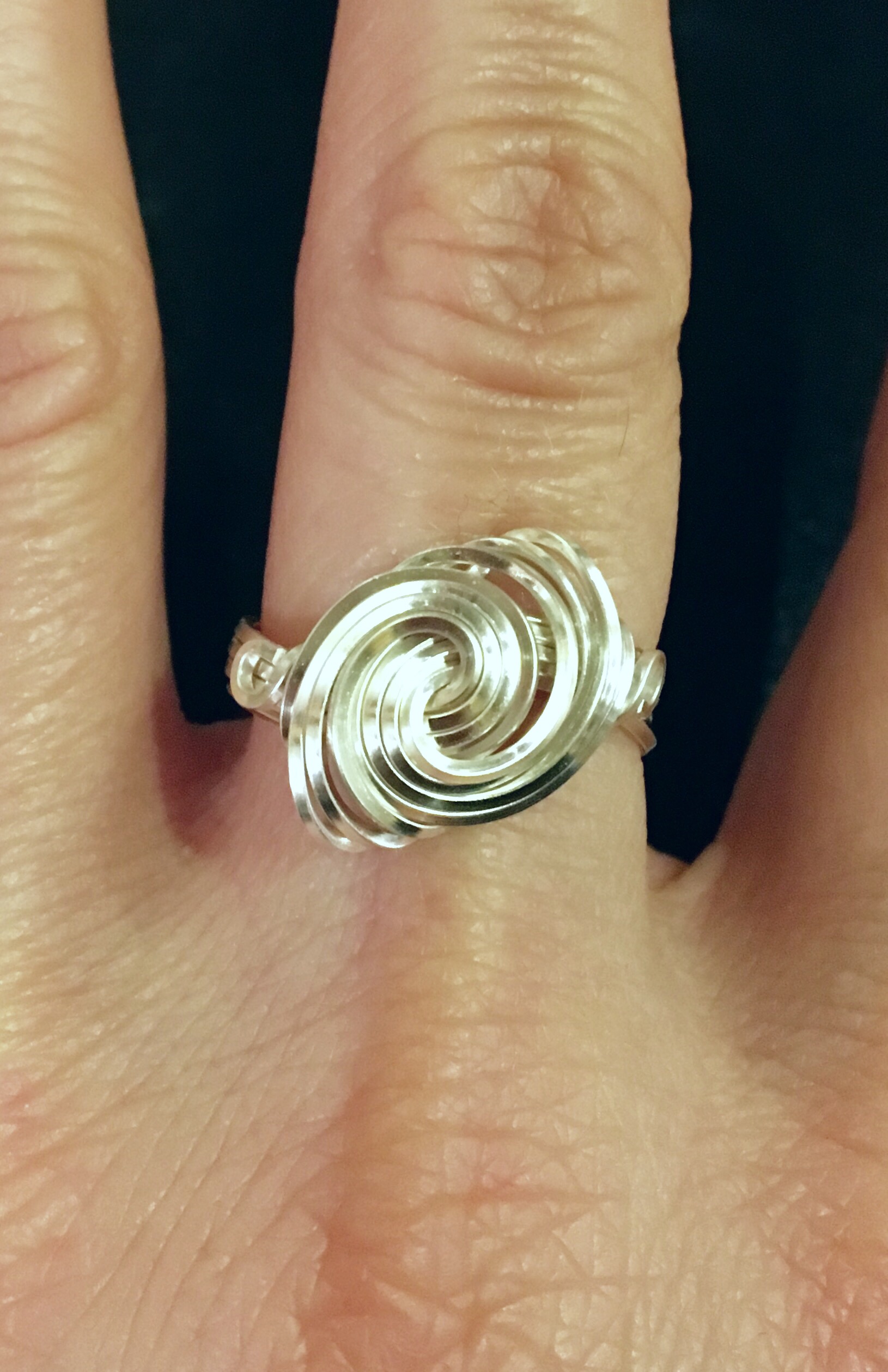 Candid Claire Ring - Whirlpool - Silver Plated