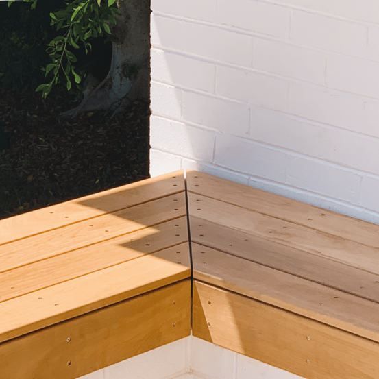 Wooden Seating Space