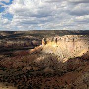 sunlit mesa in Abuquiu NM