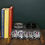 Thumbnail: An attractive set of 6 black hand decorated coasters, matching lidded box