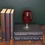 Thumbnail: A red Italian glass with intricate clear stem, mid century, deep and bold colour