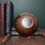 Thumbnail: An antique, brown stained treen bowl, charmingly distressed