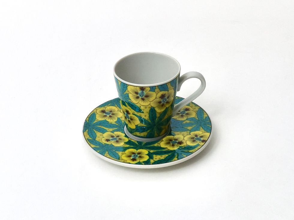 Thumbnail: Kutani Coffee Cup & Saucer