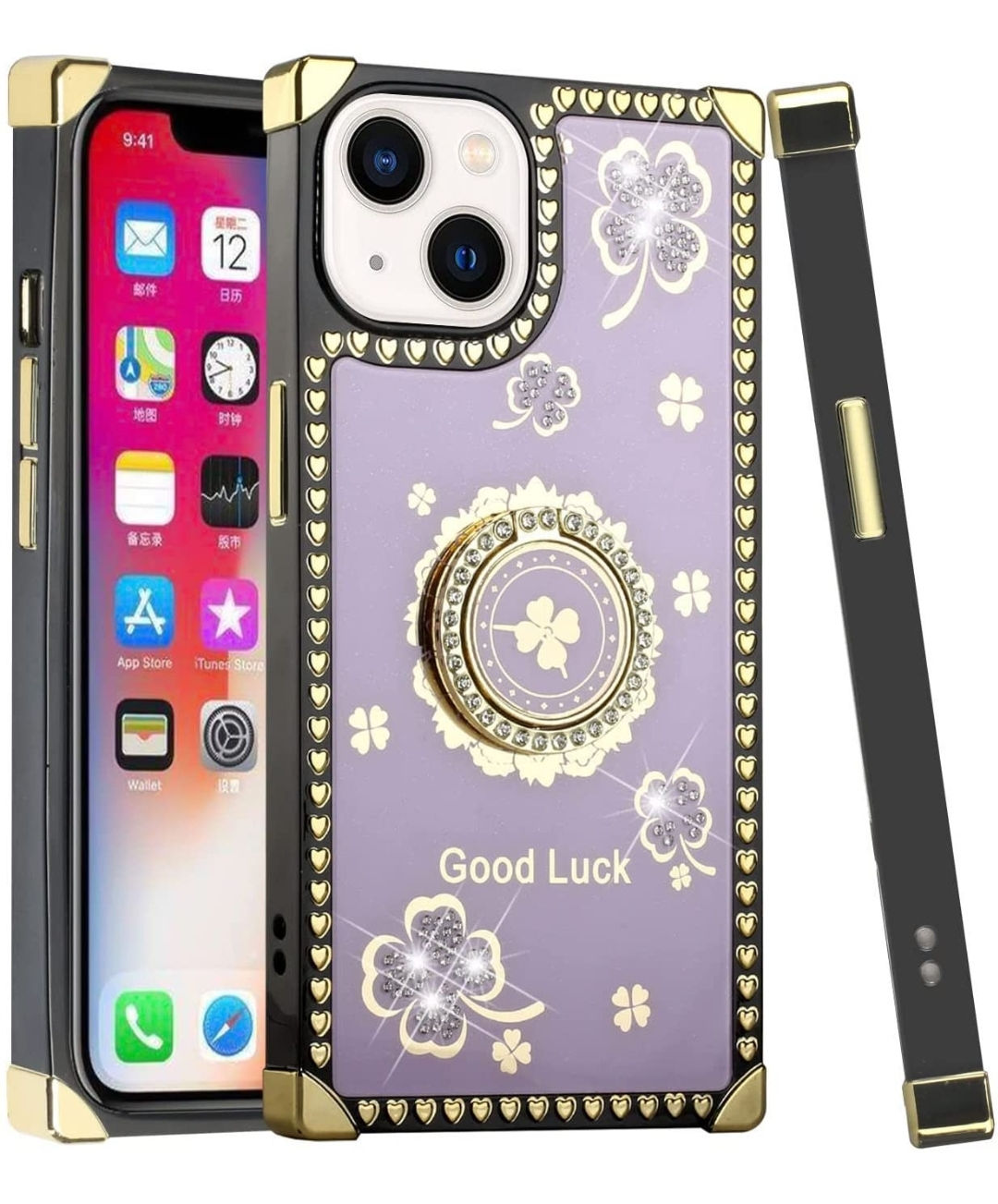 iPhone 13 Pro Good Luck Floral Purple