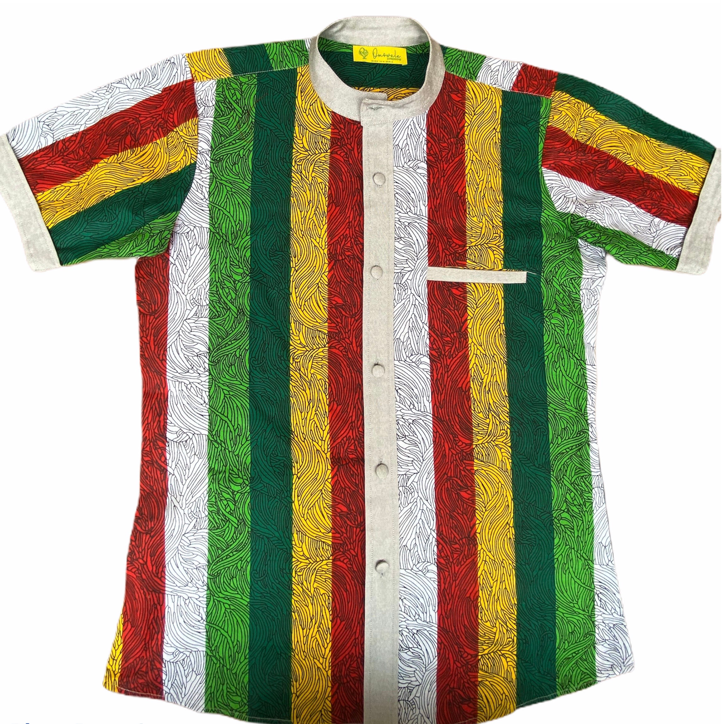 Men's Ankara Banded CollarTunic