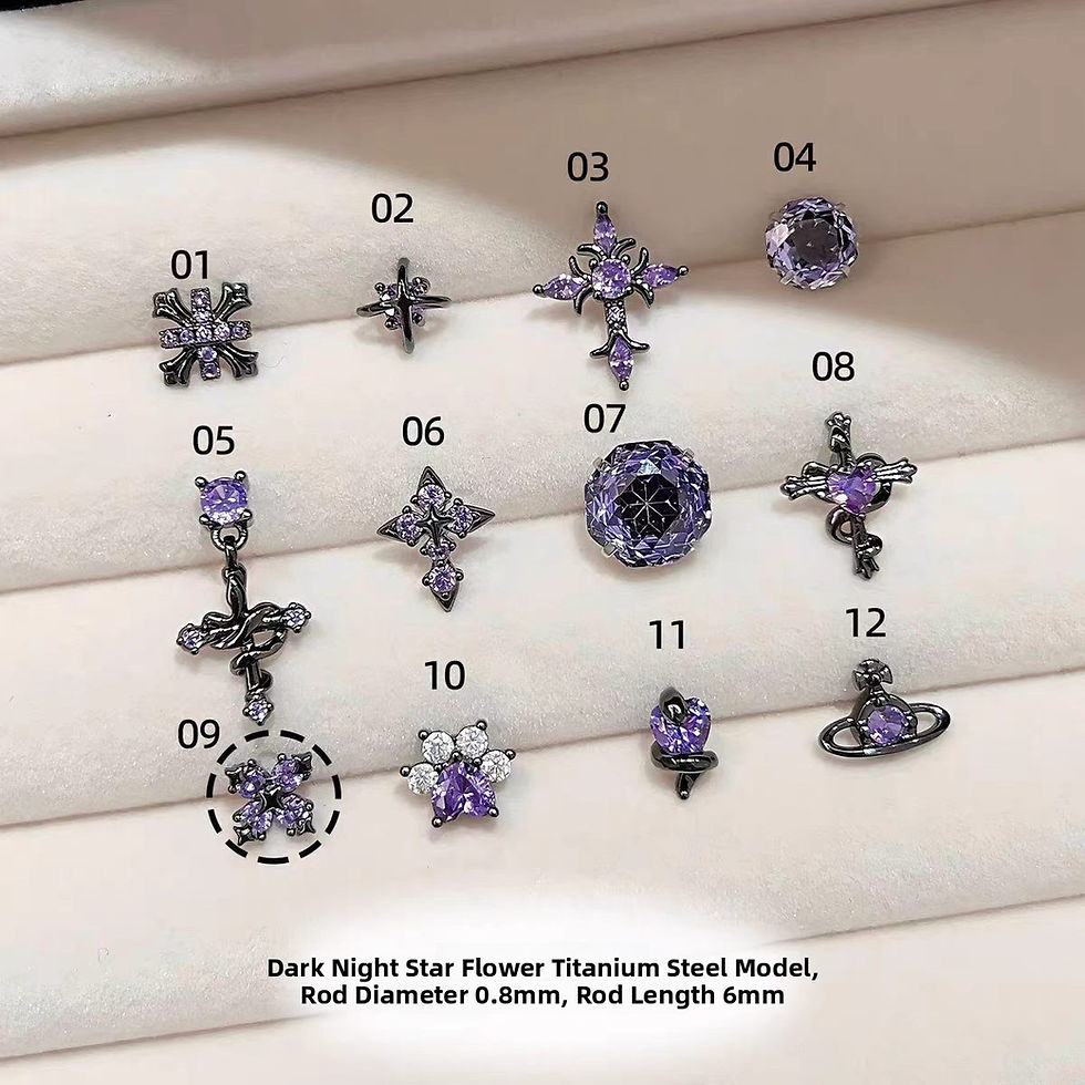 Thumbnail: Titanium Steel Cross Earrings with Zirconia