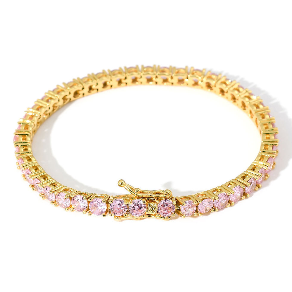 Thumbnail: Hip Hop Tennis Chain 4mm Cubic Zirconia Full Diamond Bracelet Fashion Unisex Jew