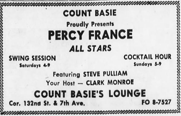 Percy France at Count Basie's