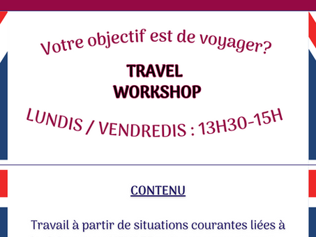 Quelques précisions sur les ateliers...
