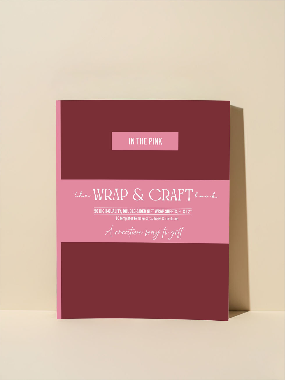 The Wrap & Craft Book: IN THE PINK with pink floral wrapping paper and paper craft projects