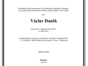 Odešel básník a překladatel Václav Daněk