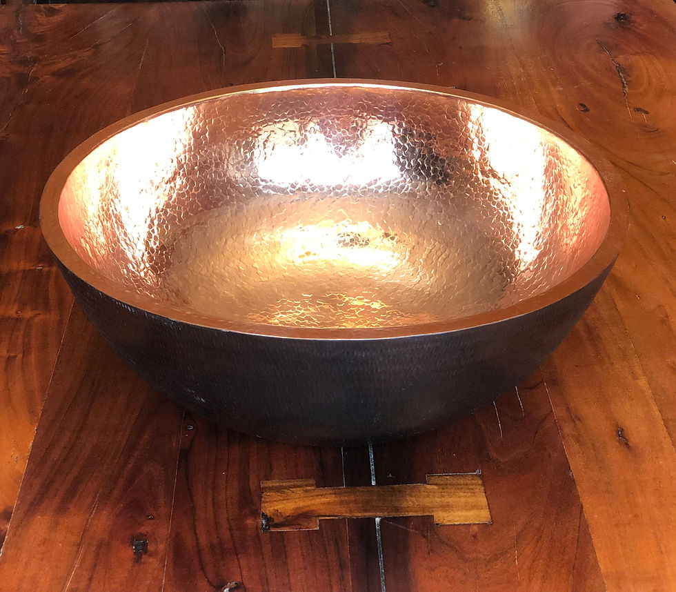 Thumbnail: Black Copper a stunning SINK has a beautiful Patina.