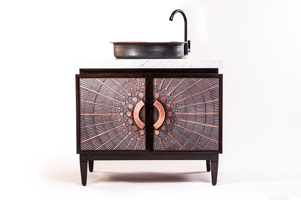 Thumbnail: Black Copper a stunning SINK has a beautiful Patina.