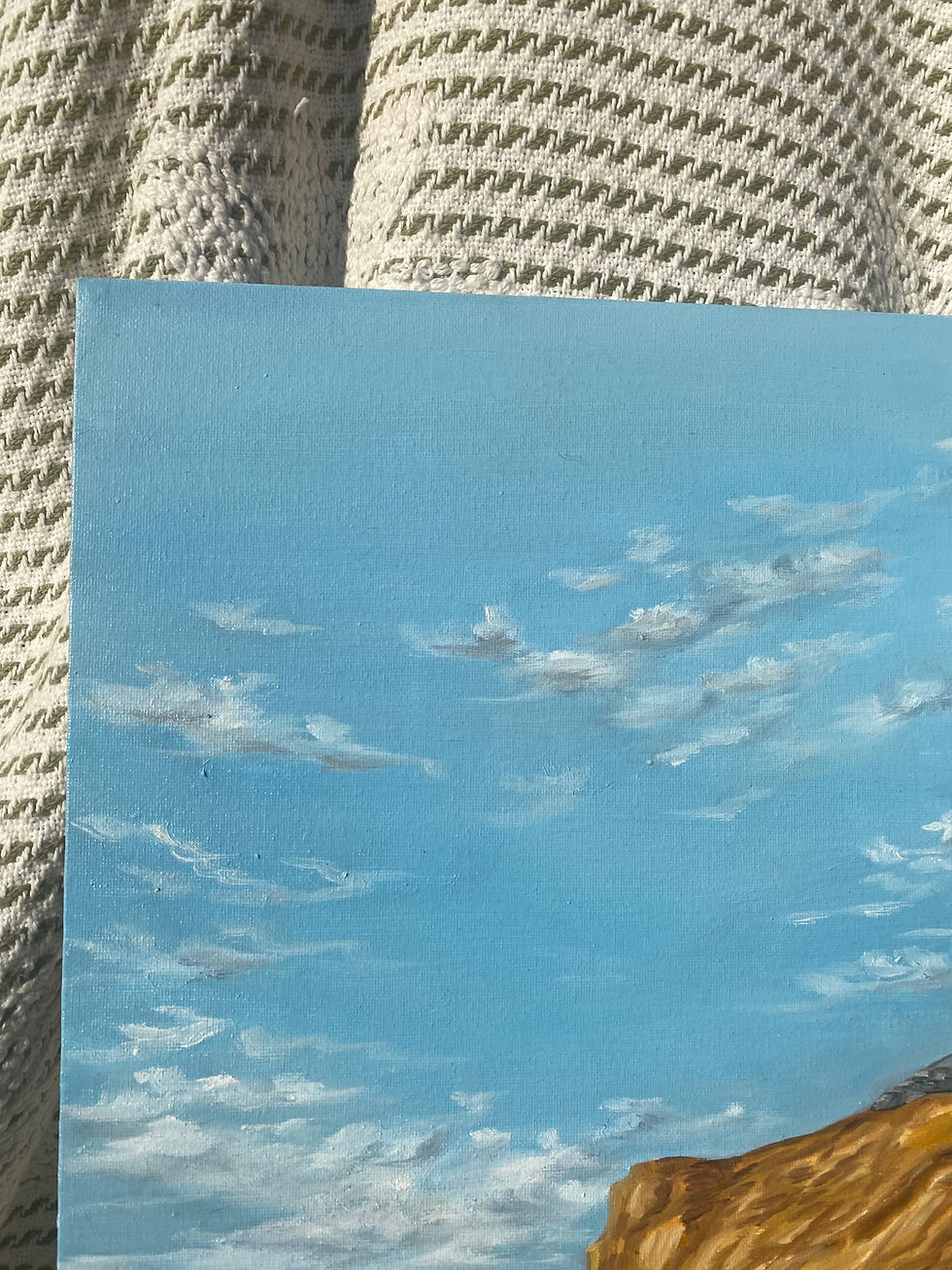 Thumbnail: Golden reflections original oil painting 