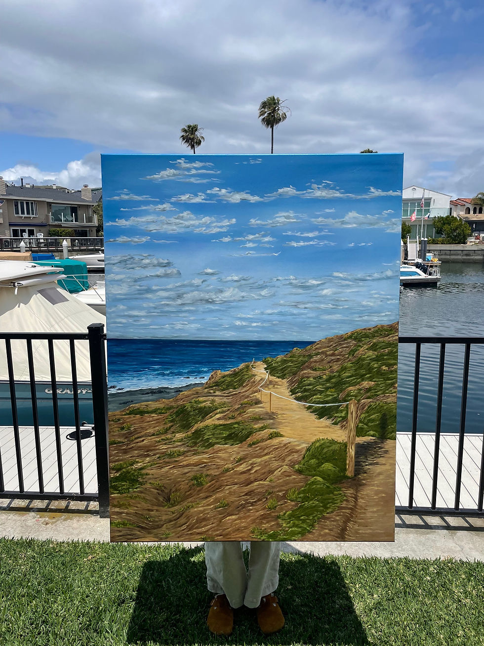 Thumbnail: PATH TO CRYSTAL COVE original oil panting 