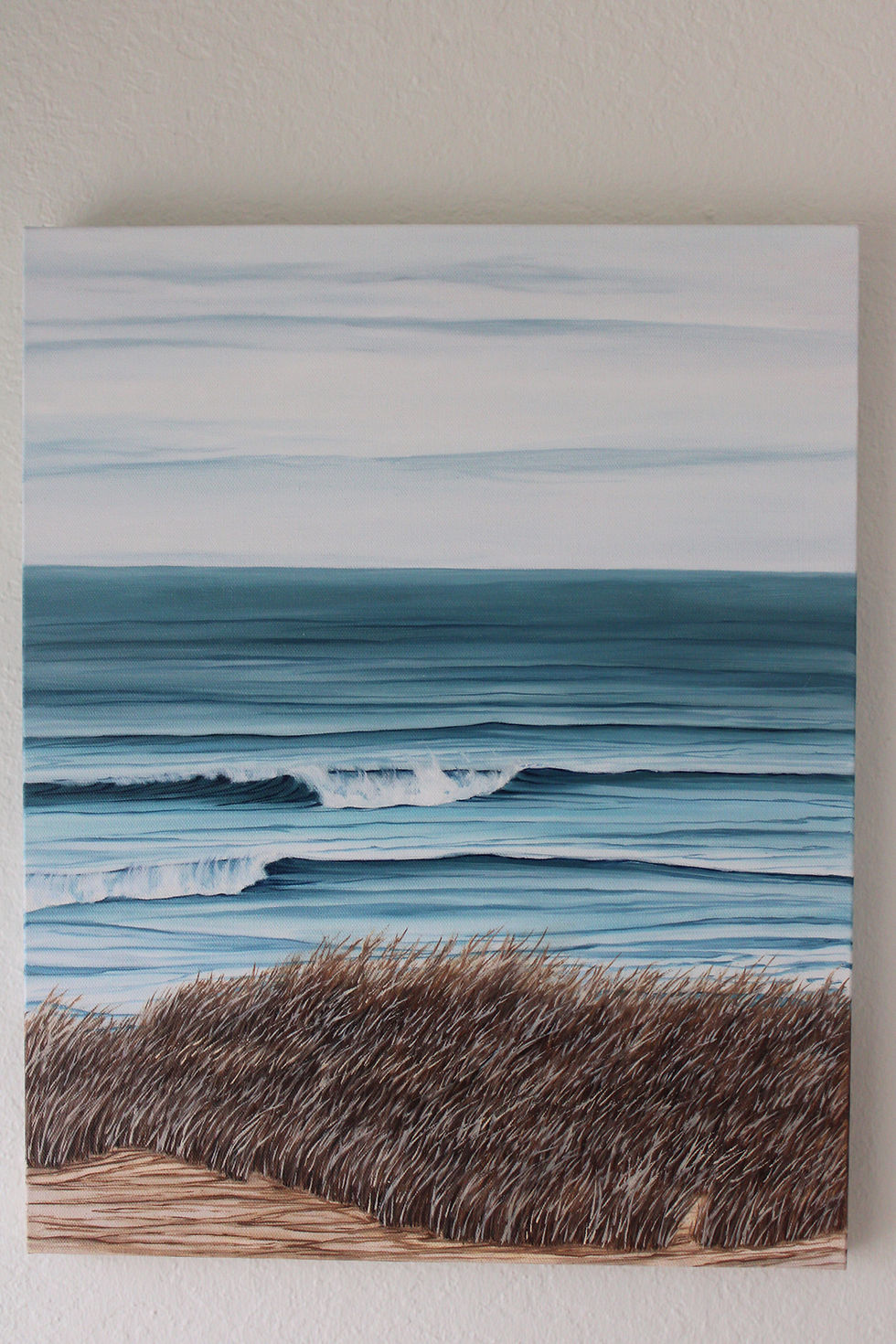 Thumbnail: Waves on the Beach original oil painting 