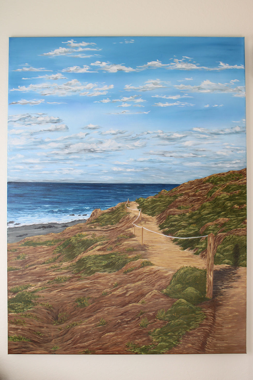 Thumbnail: PATH TO CRYSTAL COVE original oil panting 