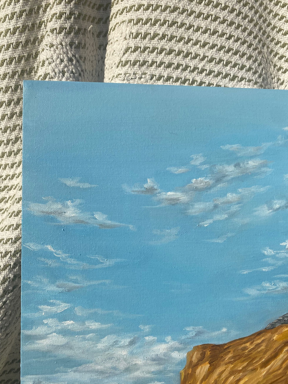 Thumbnail: Golden reflections original oil painting 