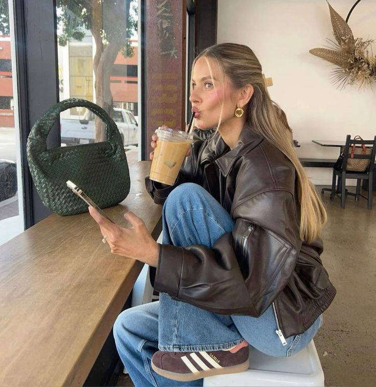 Girl wearing sneakers