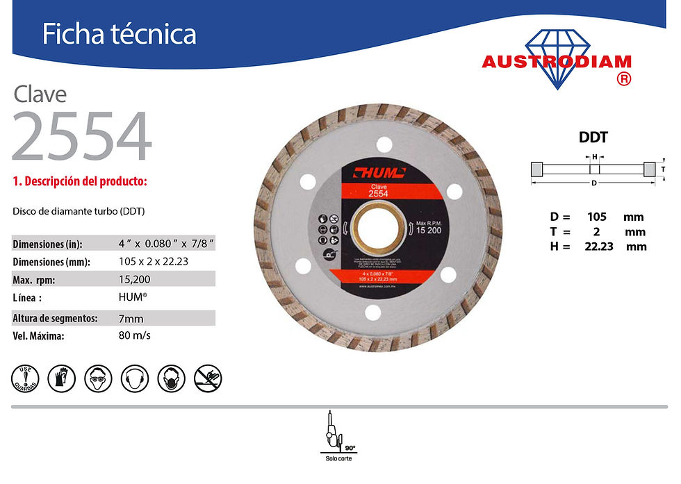Miniatura: Disco de diamante Hum para Materiales de Construcción