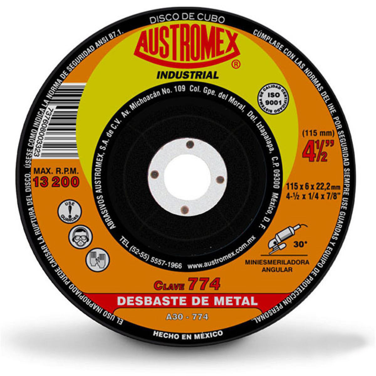 Disco de 4.5" para Desbaste Metal 774