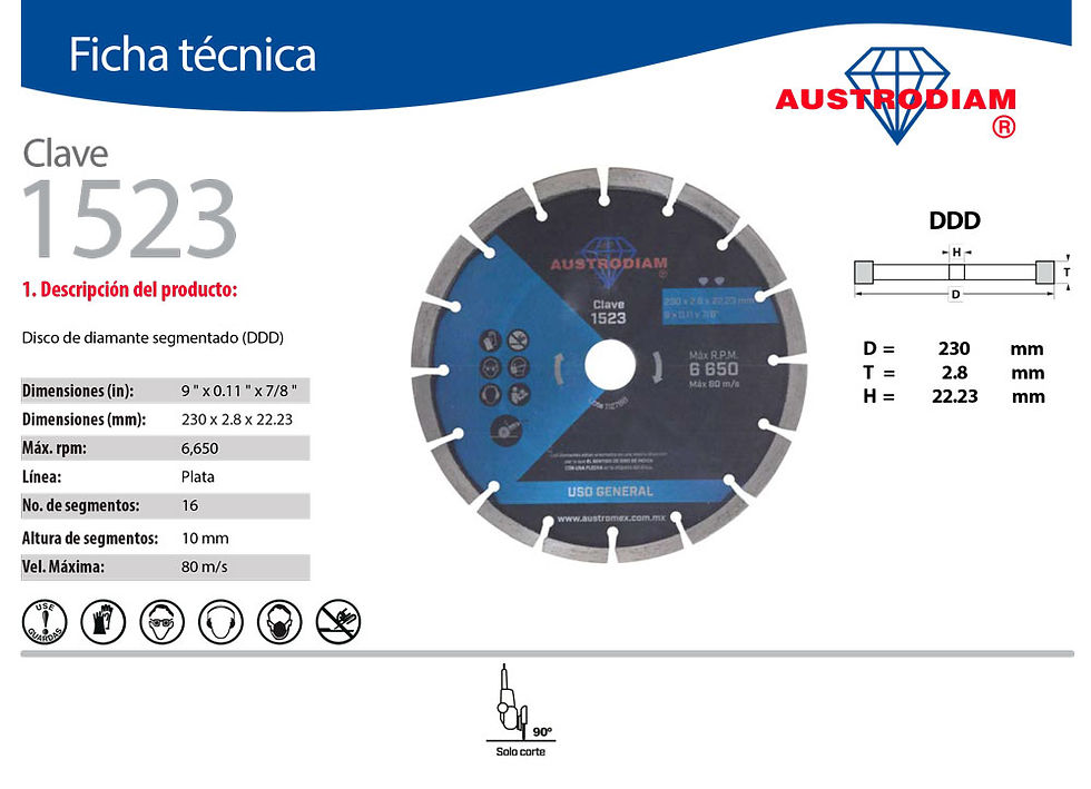 Miniatura: Disco de diamante Segmentado de Uso General