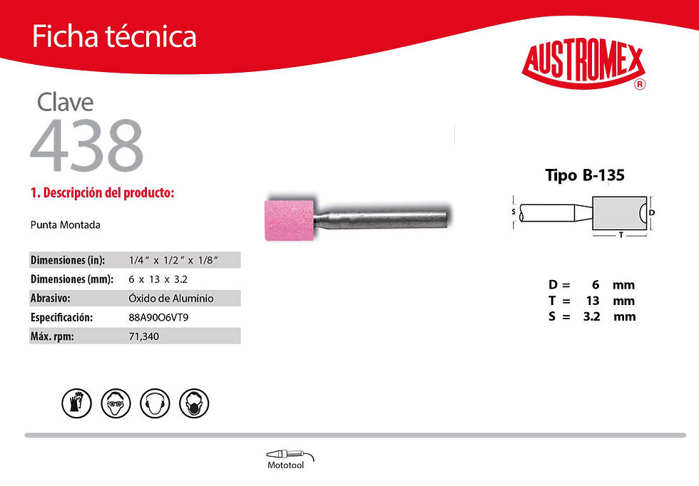 Miniatura: Punta montada Tipo "B" para uso general