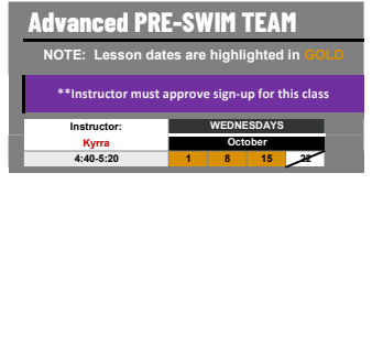 ADVANCED PRE-SWIM TEAM