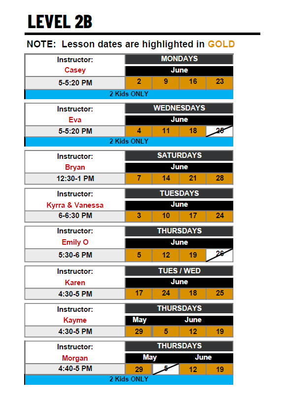 LEVEL 2B: Fundamental Aquatics Skills
