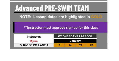 ADVANCED PRE-SWIM TEAM