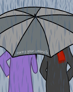sharing your umbrella
