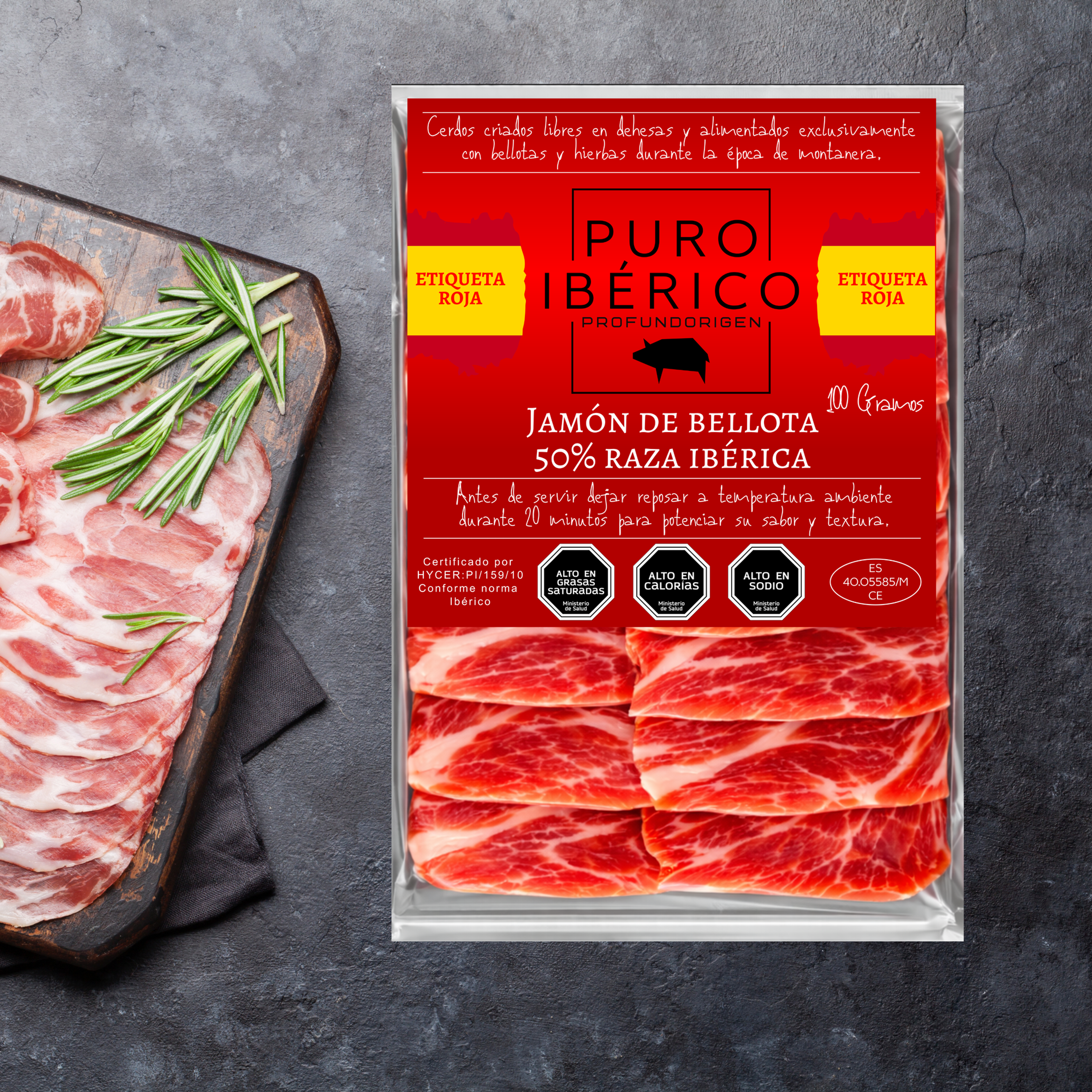 Jamón de Bellota 50% Raza Ibérica [100 g]