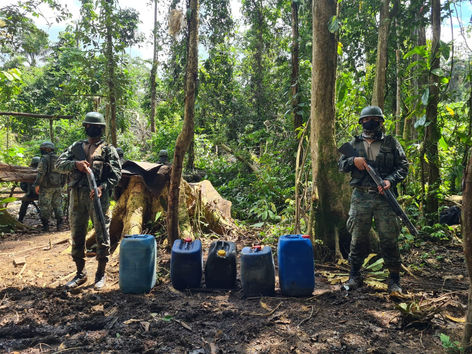Localizan campamento donde realizaban actividades ilegales