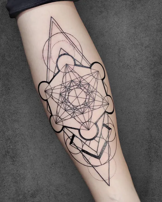 metatron cube tattoo design