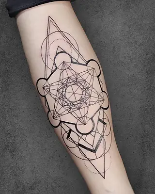 metatron cube tattoo design