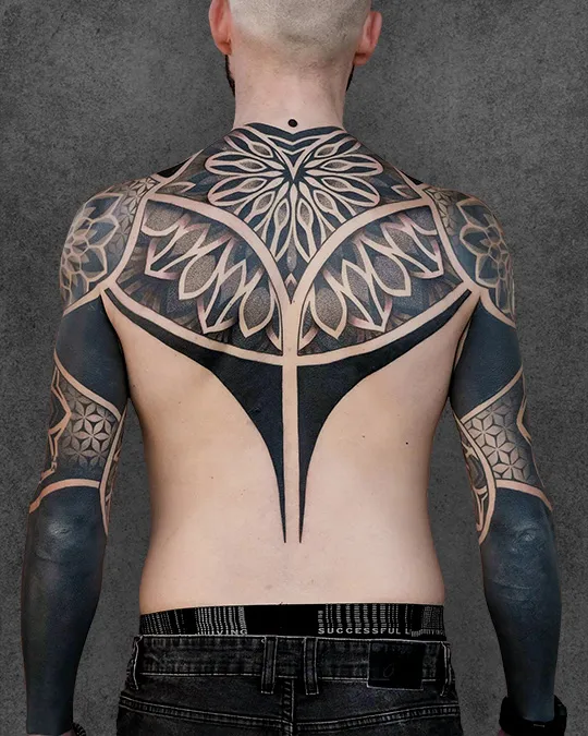 blackwork tattoos for men