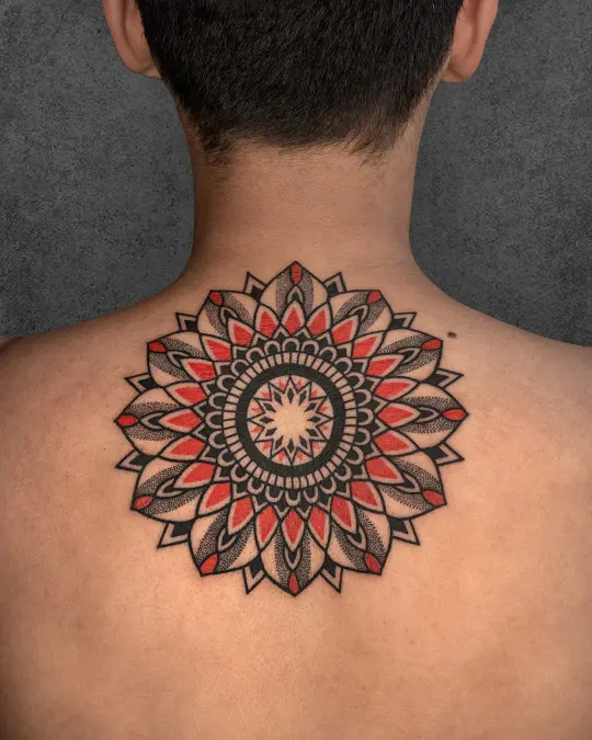 color mandala tattoo