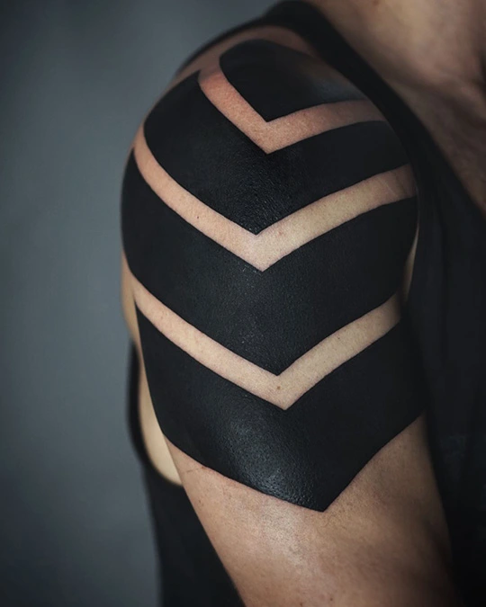 half sleeve blackwork tattoo