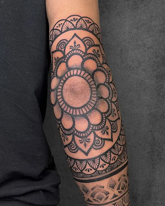 henna inspired mandala tattoo