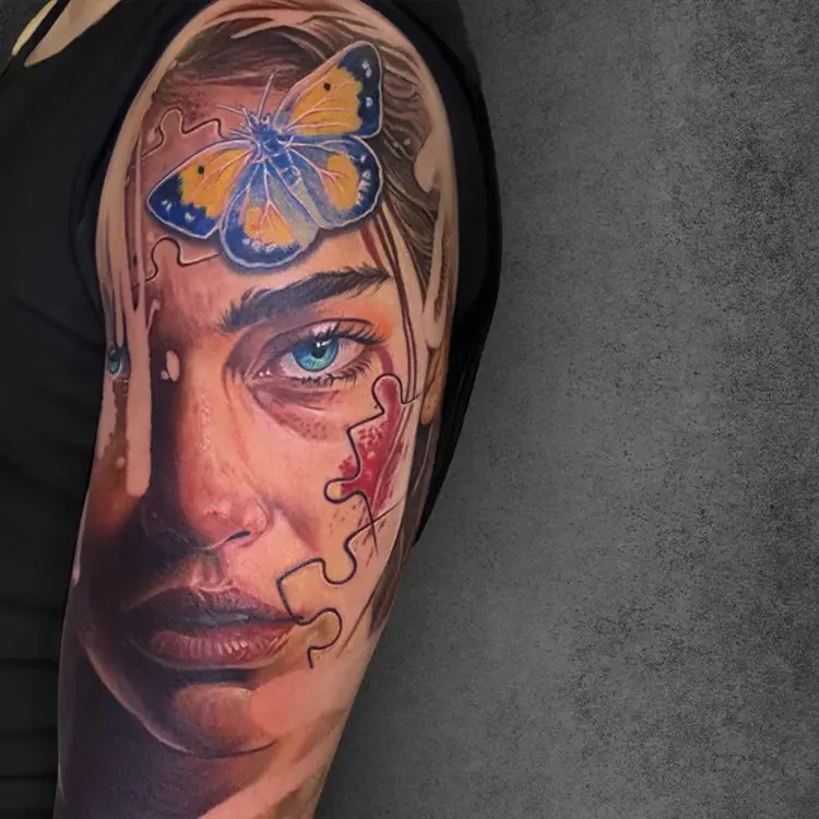 Vibrant color tattoo showcasing artistic flair by Ganesh Biswakarma