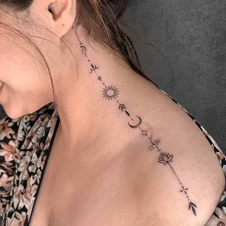 Fine line tattoo with delicate details by Sakshi Panwar